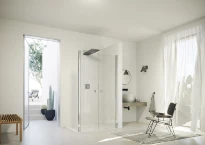 HUPPE SD SolvaPro TG carré Por. saloon 900 H:2000 Arg Verre clair Anti-Plaque
