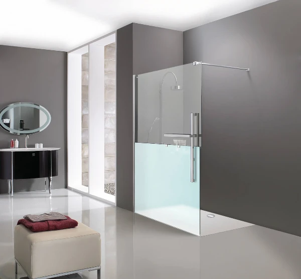 HUPPE SD Duplo TG carré Walk-In 100/G H:2000 C91 Verre Décor mixte Sand Plus