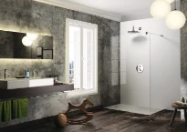 HUPPE SD Solva RL carré paroi seule/G sur com S10182 Arg Verre clair