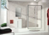 HUPPE SD Alpha 2 carré GT1fS 170 H:1900 argent mat Verre clair