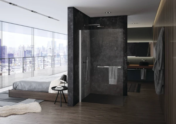 HUPPE SD Select+ carré SWa10 80 H:2000 argent mat Verre clair
