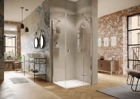 HUPPE SD Solva TG carré Porte battante avec  segment fixe pour paroi latérale ou en