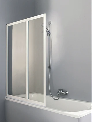 AC0101087264 HUPPE Dw Combinett 2 Badklapwand 2-delig 100 H:1400 zilvermat PSH