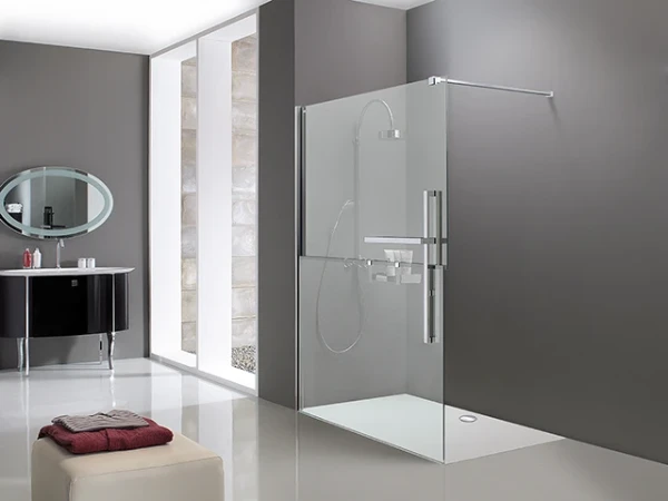 HUPPE SD Duplo TG carré Walk-In 100/G H:2000 C91 Verre Sand Plus Anti-Plaque