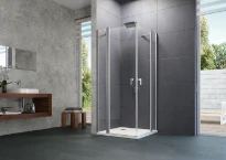 HUPPE SD Design P carré STN/S 1/2 STE fS 88 H:1900 Arg Verre clair