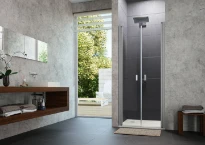 HUPPE SD Design P carré Por.saloon 98 H:2000 argent mat Verre clair