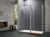 Huppe SD Design P carré Porte battante Walk In 100 H:2000 Black Edition Verre Privatima