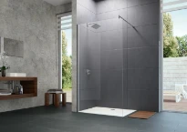 HUPPE SD Design P carré paroi seule 90 H:2000 Stabi 6mm argent mat 322