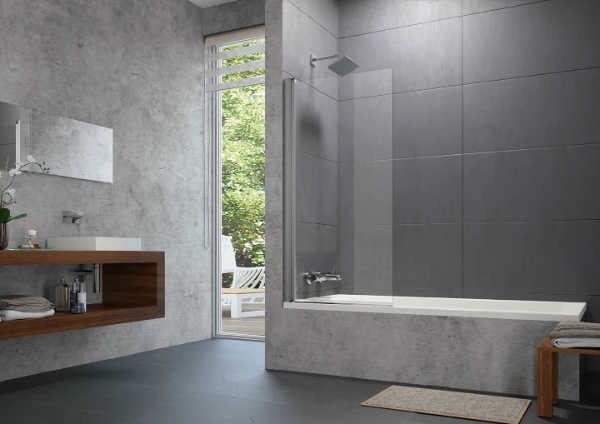 HUPPE SD Design P Pare-Baign. 1 75 H:1500 chromé brillant Verre clair