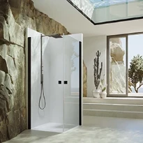 HUPPE SD SolvaPro TG carré Porte battante p our accès d'angle 900/G H:2000 Arg Tra