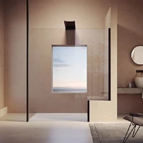 HUPPE SD SolvaPro TG carré paroi seule 1000 H:2000 Arg Verre bronze
