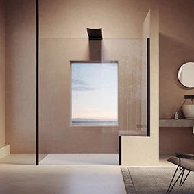 HUPPE SD SolvaPro TG carré paroi seule 800 H:2000 Arg Verre bronze Anti-Plaque