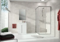Huppe SD Alpha 2 carré AD 2 80/80 H:1900 argent mat Verre Privatima