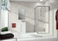 HUPPE SD Alpha 2 carré AD 3 sur com argent mat Verre clair