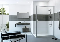 HUPPE SD Classics 2 carré Par.lat.porte cou l. 90 H:2000 argent mat AP priv