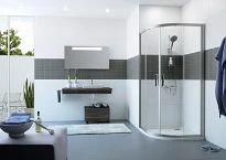 HUPPE SD Classics 2 1/4 rond Por.couli 80/80 H:2000 R:500 blanc Verre clair