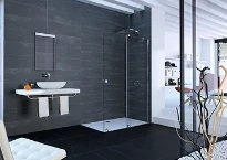 HUPPE SD Xtensa carré Walk In 100-110/D H:2000 Stabi 069 Verre clair