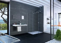 Huppe SD Xtensa carré paroi latérale 900N H:2000 123 Verre clair Anti-Plaque