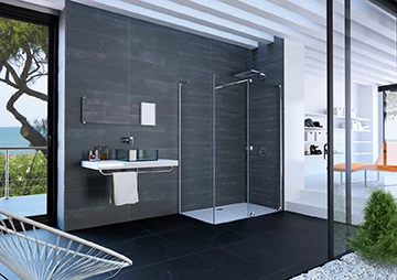 XT0380123322 HUPPE Dw Xtensa vierhoek Zijwand Maatpr. Black Edition HAP