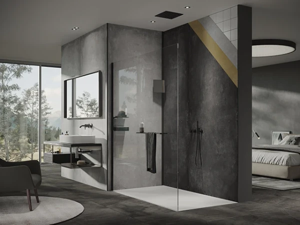 Huppe Rm EasyStyle Revêtement mural 100 H:2550 Italian Stone anthracite