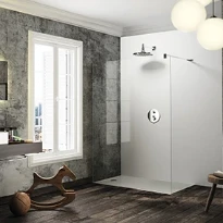 HUPPE SD Solva RL carré paroi seule/G sur com S10180 Black Edition Verre clair