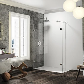 HUPPE SD Solva RL carré Walk-In/G sur com S13680 Black Edition Verre clair