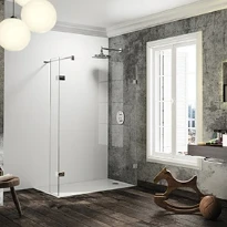 HUPPE SD Solva RL carré Walk-In/D sur com S13780 Arg Verre clair