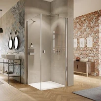 Huppe Solva 900 paroi de douche 885 - 900 x 2000 mm - chromé - transparante