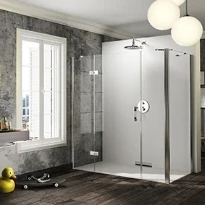 HUPPE SD Solva TG carré Porte battante avec  segment fixe et paroi annexe pour paroi