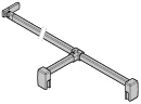 HUPPE AC Barre pour solution en T, complète (mur/verre/verre) chromé