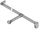 HUPPE AC Barre pour solution en T, complète (mur/verre/verre) Black Edition
