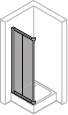 HUPPE SD Alpha 2 sans cadre carré GT E2(1/2 DA) 70 H:1900 blanc PSC