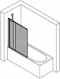 HUPPE SD Design P Pare-Baign. 2 sur com chromé brillant Verre clair