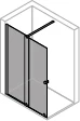 HUPPE SD Xtensa carré Walk In 100/G H:2000 Quer arg. éloxé brill. Verre gris
