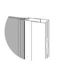 HUPPE AC Kit complé. de cabine U pour porte battante avec segment fixe profile