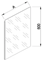 Allibert You miroir sur panneau 800 x 600 mm