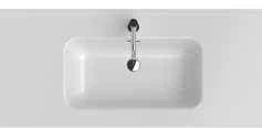 Inda Kona table vasque en porcelaine 1010 x 460 x 20 mm - blanc