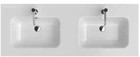 Inda Kona table vasque en porcelaine 1210 x 460 x 20 mm - blanc