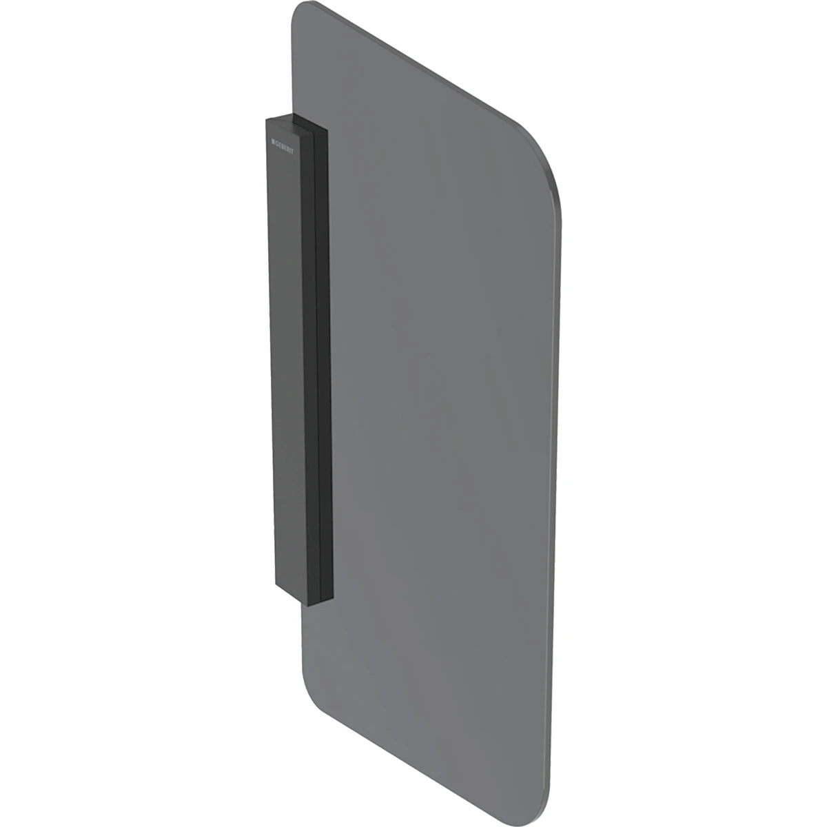 Geberit Universal séparation d'urinoirs - Support : noir / mat, Verre: anthracite / satiné
