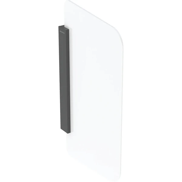 Geberit Universal séparation d'urinoirs - Support : noir / mat, Verre : blanc / satiné