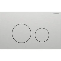 Geberit Sigma 40 Plaque de commande pour rinçage à 2 volumes, ronde: Brossé, revêtement facile à nettoyer