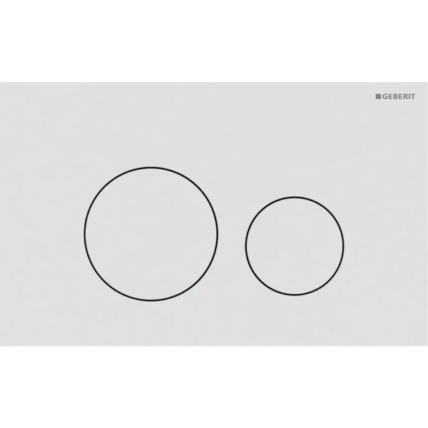 Geberit Sigma 40 Plaque de commande pour rinçage à 2 volumes, ronde: Blanc mat / Revêtement facile à nettoyer