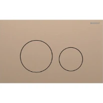 Geberit Sigma 40 Plaque de commande pour rinçage à 2 volumes, ronde: Or rouge / Brossé, revêtement facile à nettoyer