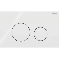 Geberit Sigma 40 Plaque de commande pour rinçage à 2 volumes, ronde: Blanc