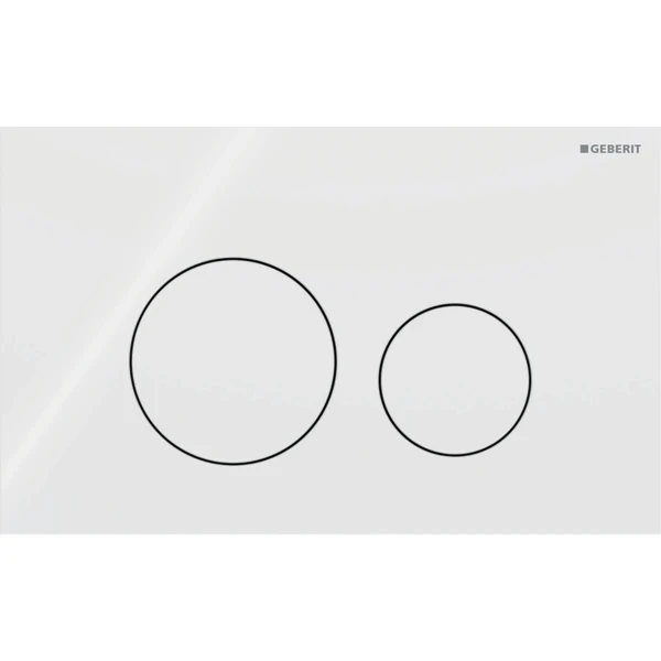 Geberit Sigma 40 Plaque de commande pour rinçage à 2 volumes, ronde: Blanc