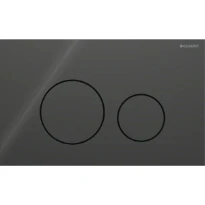 Geberit Sigma 40 Plaque de commande pour rinçage à 2 volumes, ronde: Noir