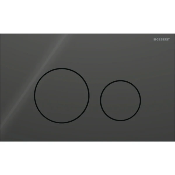Geberit Sigma 40 Plaque de commande pour rinçage à 2 volumes, ronde: Noir