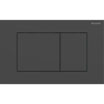 Geberit Sigma 40 Plaque de commande pour rinçage à 2 volumes, carré: Noir mat / Revêtement facile à nettoyer