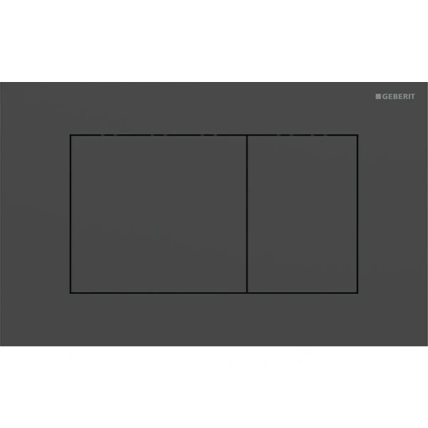 Geberit Sigma 40 Plaque de commande pour rinçage à 2 volumes, carré: Noir mat / Revêtement facile à nettoyer