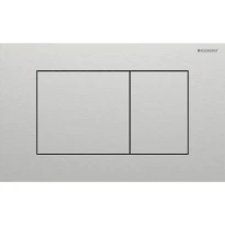 Geberit Sigma 40 Plaque de commande pour rinçage à 2 volumes, carré: Brossé, revêtement facile à nettoyer